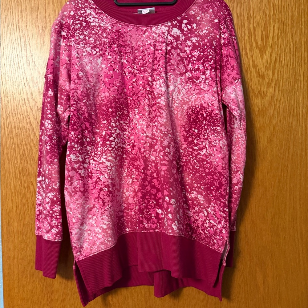 LuLaRoe Pink Splatter Sweatshirt